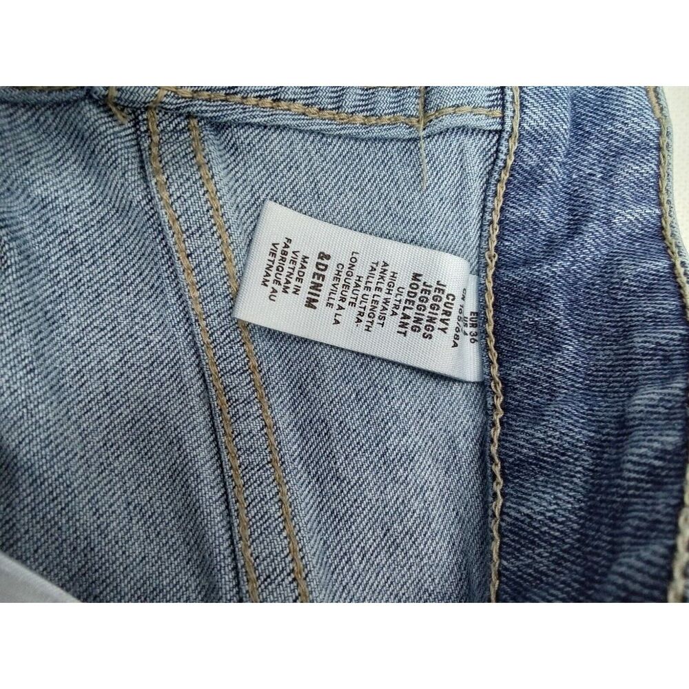 H&M Curvy Jeggings Ultra High Waist Ankle Blue Denim Jeans Size‎ 4 0966367 6 - Picture 2 of 6